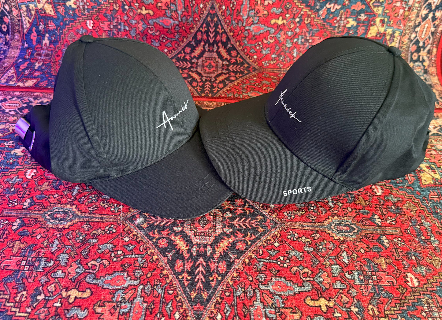 2 Pcs set of customized SPORTS cap