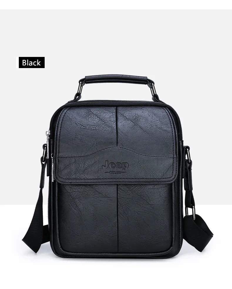 JEEPBULUO New Men Crossbody Bag Shoulder Bags Multi-function Men Handbags Large Capacity Split Leather Bag For Man Messenger Bag