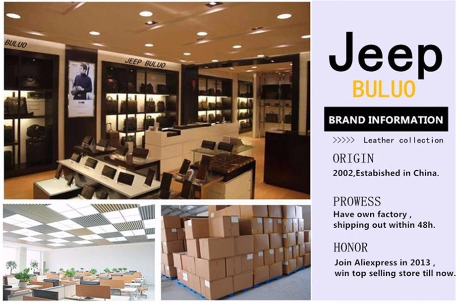 JEEP BULUO High quality Tote Fashion Business Man Messenger Bag Big Size Split Leather Bags Brand Men's Crossbody Shoulder Bags