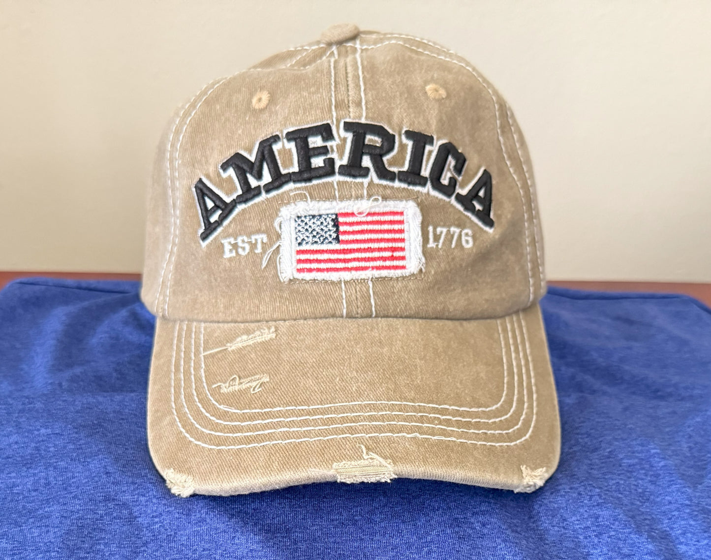 Washable embroidered baseball cap