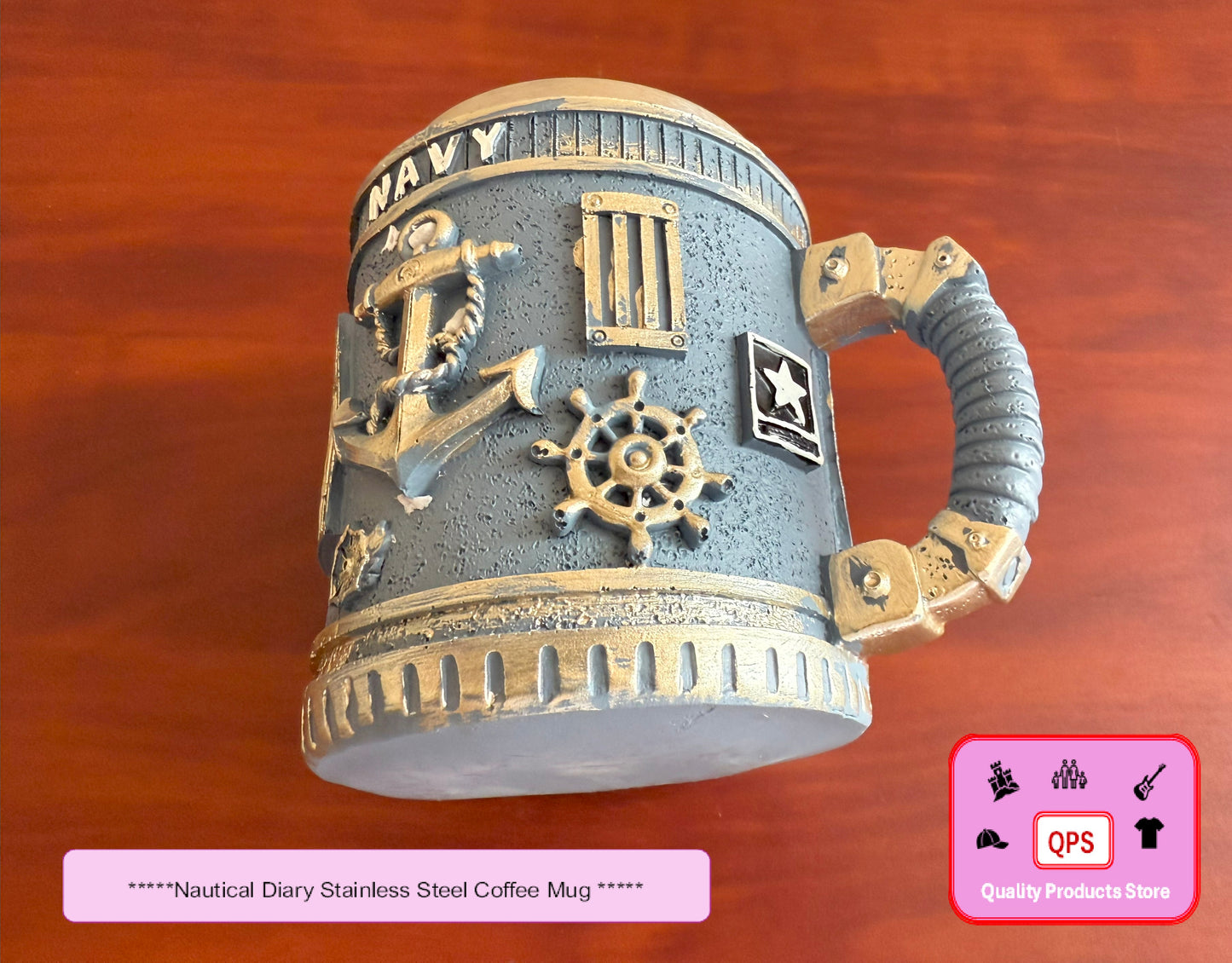 Nautical Diary Stainless Steel Coffee Mug