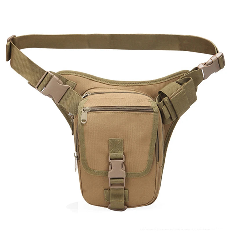 High Quality Men Nylon Assault Waist Pack Fanny Bags Short Pistol Gun Motorcycle Rider Camouflage Male Hip Bum Belt Bag
