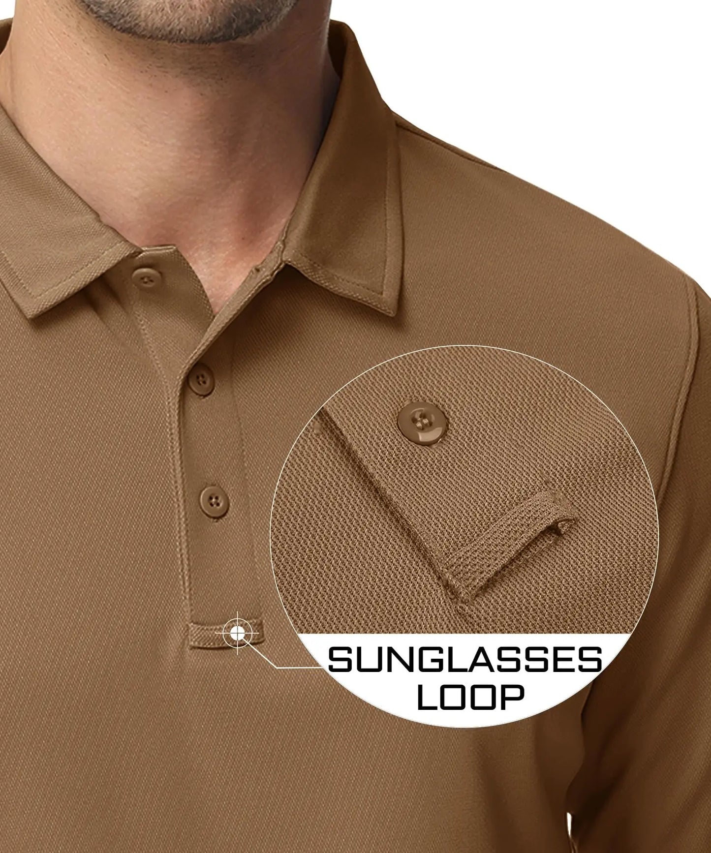 KEFITEVD Men's Golf Polo Shirt Quick Dry Breathable Lightweight T-Shirts Athletic Workout Outdoor Shirts Camping Fishing Tops
