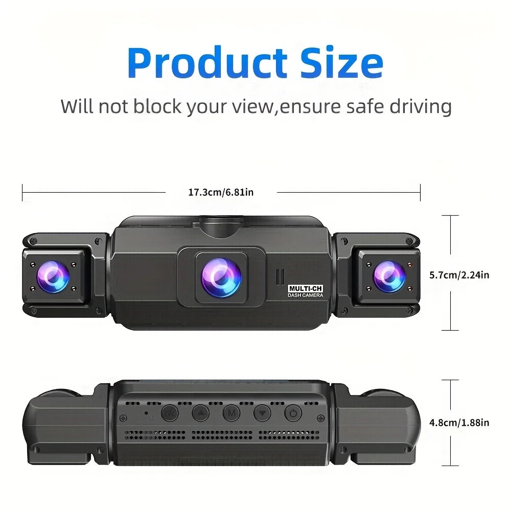 Dashcam 4 Channel Voice Recording Video Recorder Black Box 1080P Night Vision dash cam automobile Auto parts add Hardwire kit