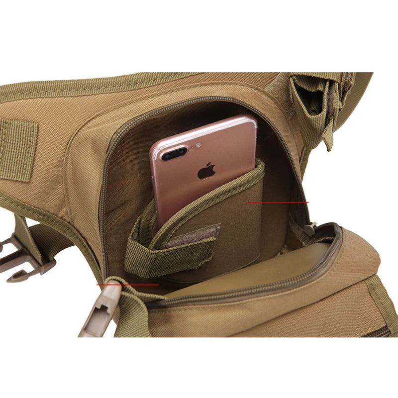 High Quality Men Nylon Assault Waist Pack Fanny Bags Short Pistol Gun Motorcycle Rider Camouflage Male Hip Bum Belt Bag