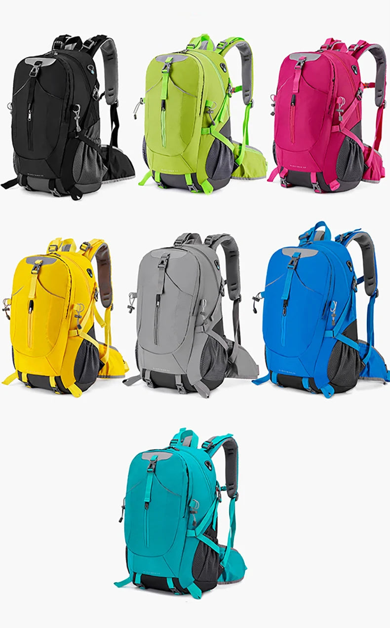 40L Hiking Camping Backpack Travel Rucksack with Rain Cover Outdoor Climbing Knapsack Large Luggage Weekend Sport Schoolbag Men
