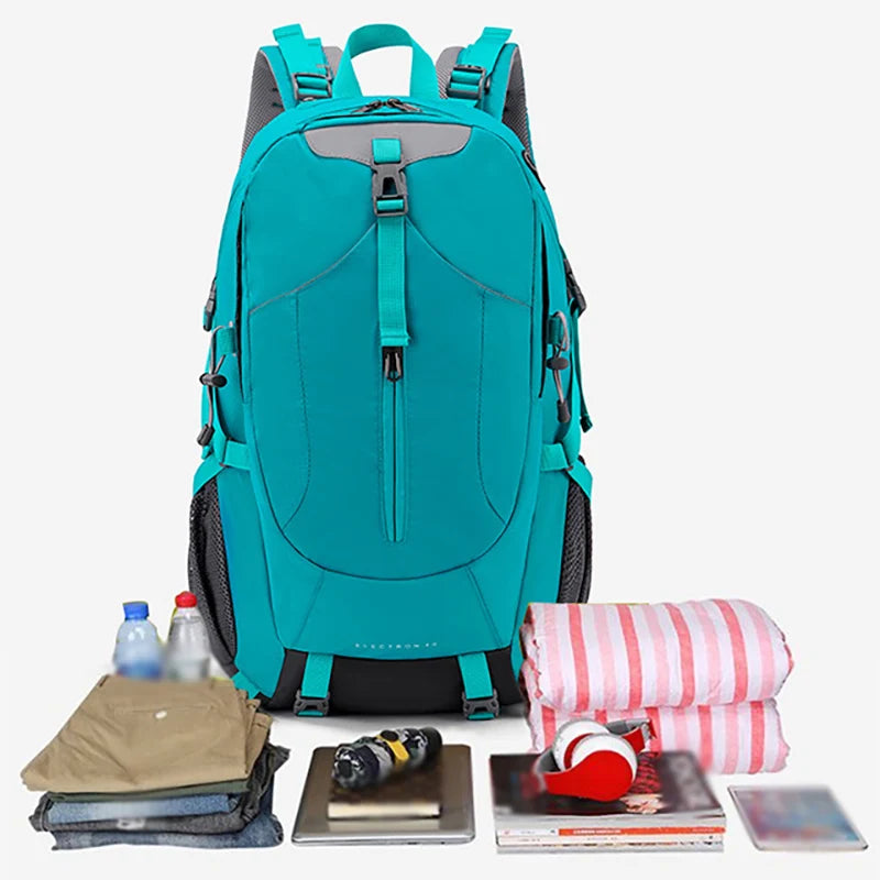 40L Hiking Camping Backpack Travel Rucksack with Rain Cover Outdoor Climbing Knapsack Large Luggage Weekend Sport Schoolbag Men