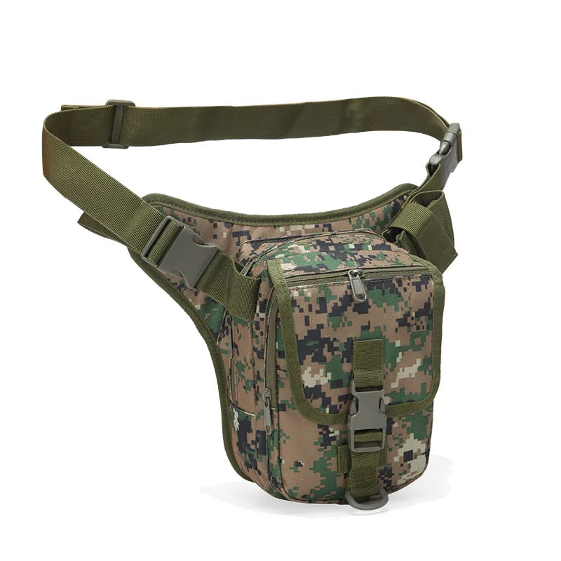 High Quality Men Nylon Assault Waist Pack Fanny Bags Short Pistol Gun Motorcycle Rider Camouflage Male Hip Bum Belt Bag