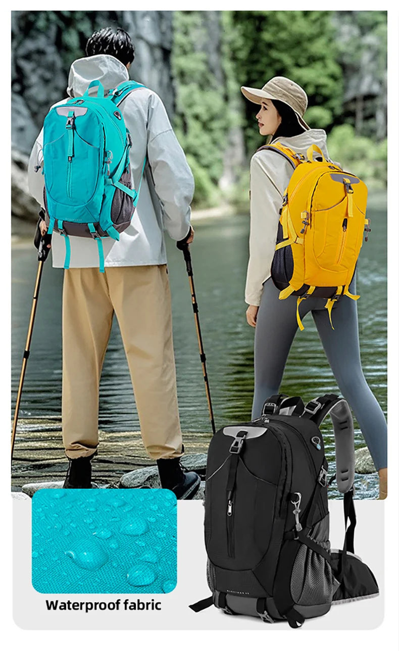 40L Hiking Camping Backpack Travel Rucksack with Rain Cover Outdoor Climbing Knapsack Large Luggage Weekend Sport Schoolbag Men