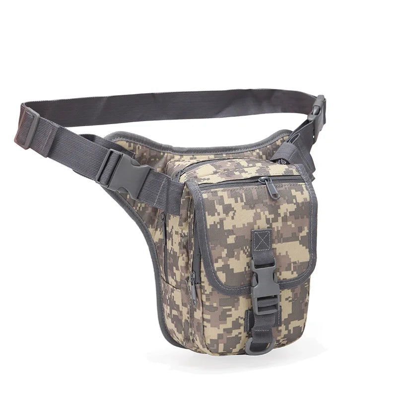 High Quality Men Nylon Assault Waist Pack Fanny Bags Short Pistol Gun Motorcycle Rider Camouflage Male Hip Bum Belt Bag