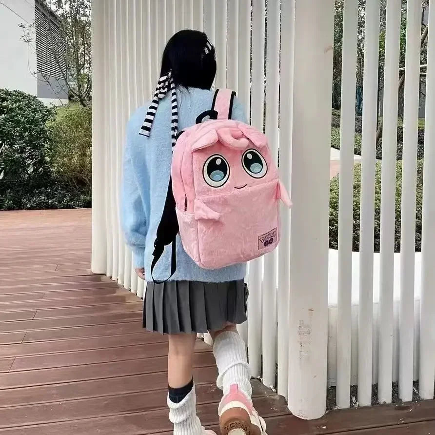 MINISO Switch Pokémon Cappy Beast Plush Backpack Couple Bag Large Capacity Backpack Cartoon Student Class Casual Plush Schoolbag