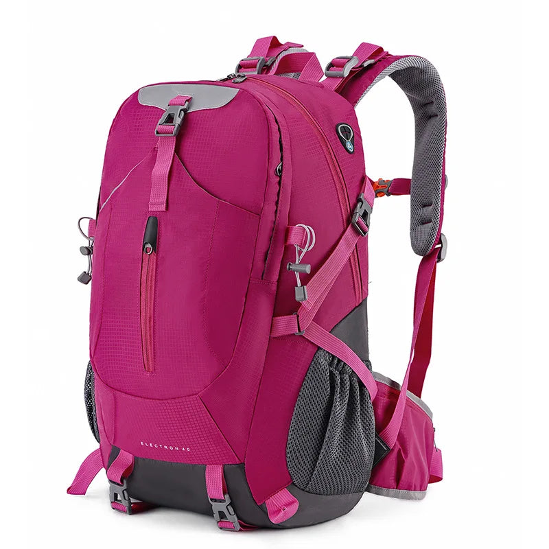 40L Hiking Camping Backpack Travel Rucksack with Rain Cover Outdoor Climbing Knapsack Large Luggage Weekend Sport Schoolbag Men