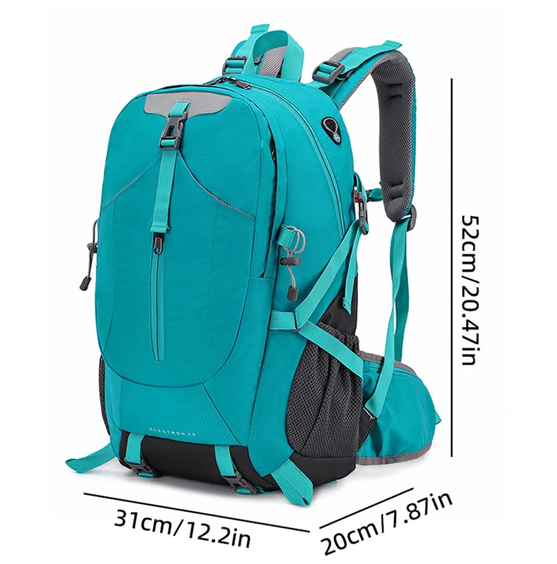 40L Hiking Camping Backpack Travel Rucksack with Rain Cover Outdoor Climbing Knapsack Large Luggage Weekend Sport Schoolbag Men