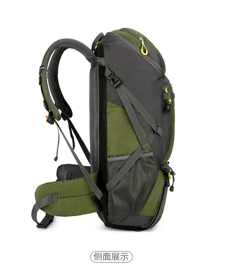 50L Travel Backpack Camping Men Large Hiking Bag Tourist Rucksack Waterproof Outdoor Sports Climbing Mountaineering Bag Luggage