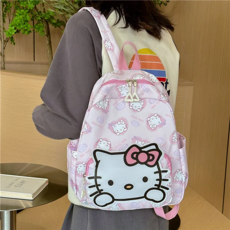 Kawaii Hello Kitty Kuromi Cinnamoroll Backpacks Cute Cartoon My Melody Pochacco Pompom Purin Anime Storage School Bag Sac A Dos