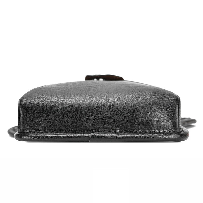 Vintage Men Waist Fanny Pack Drop Leg Cross Body Shoulder Bags for Motorcycle Rider PU Leather Male Messenger Hip Belt Thigh Bag