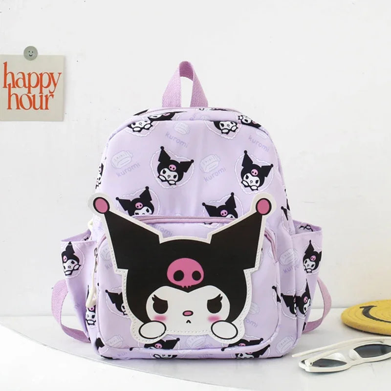 Kawaii Hello Kitty Kuromi Cinnamoroll Backpacks Cute Cartoon My Melody Pochacco Pompom Purin Anime Storage School Bag Sac A Dos