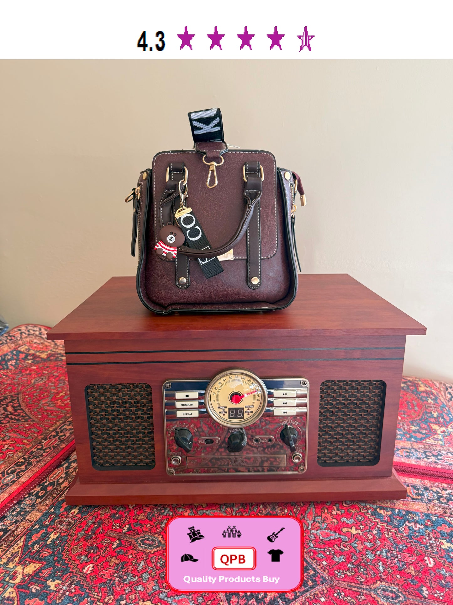 Women's Stylish Flap Tote Bag Vintage Shoulder Bag with Wide Adjustable Strap