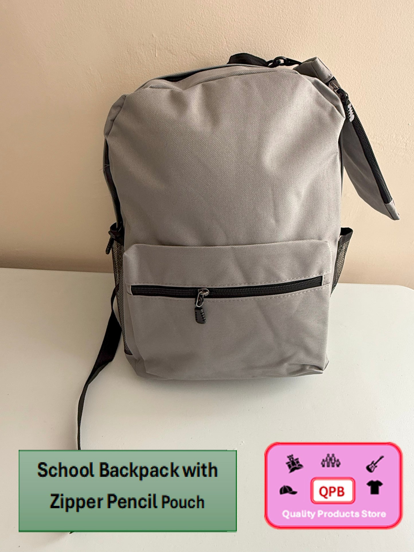 School Backpacks with Zipper Pencil Pouch