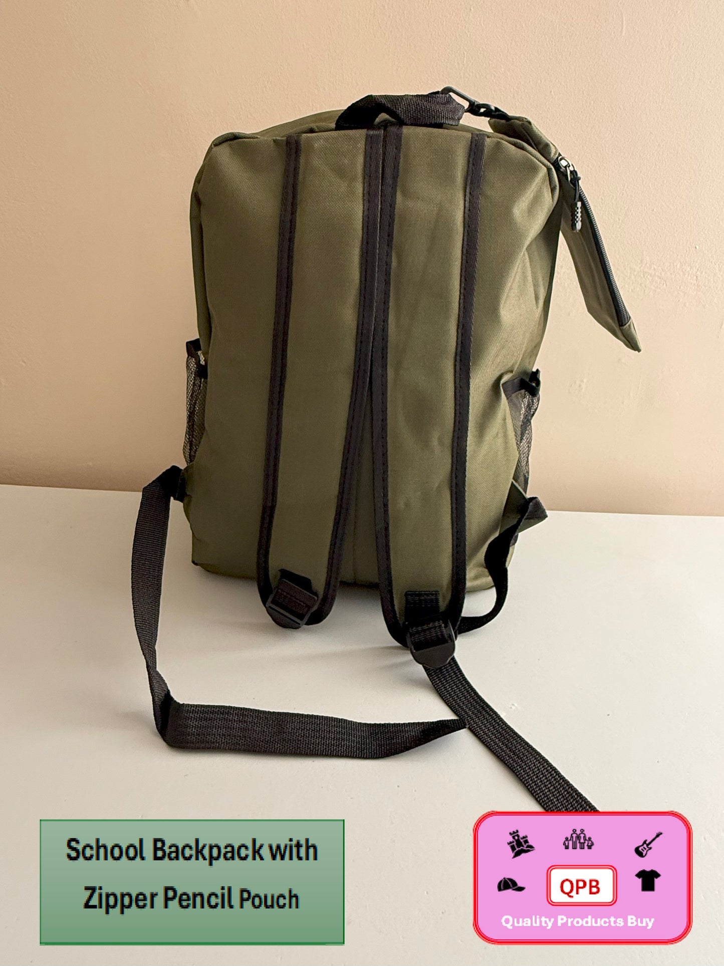 School Backpacks with Zipper Pencil Pouch