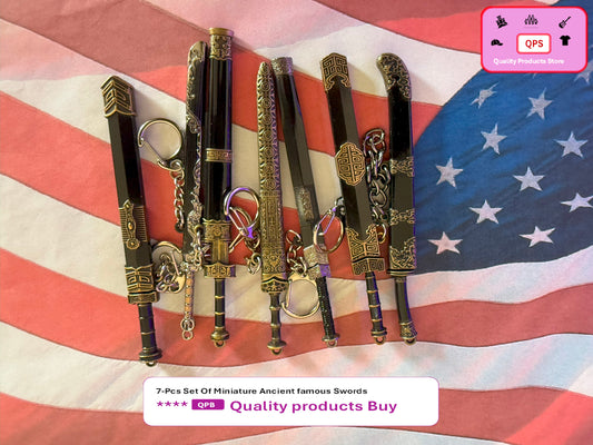 ****7-Pcs Sets Of Miniature Ancient Famous Swords