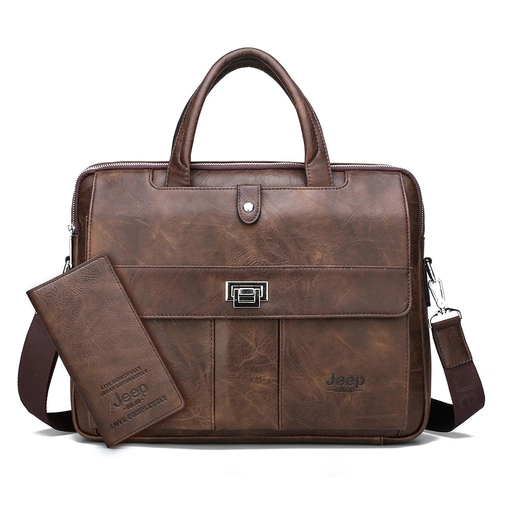 JEEP BULUO Business Travel Handbag office Business Male Bag For A4 Files Man Briefcase Big Size 15 inches Laptop Bags Tote bag