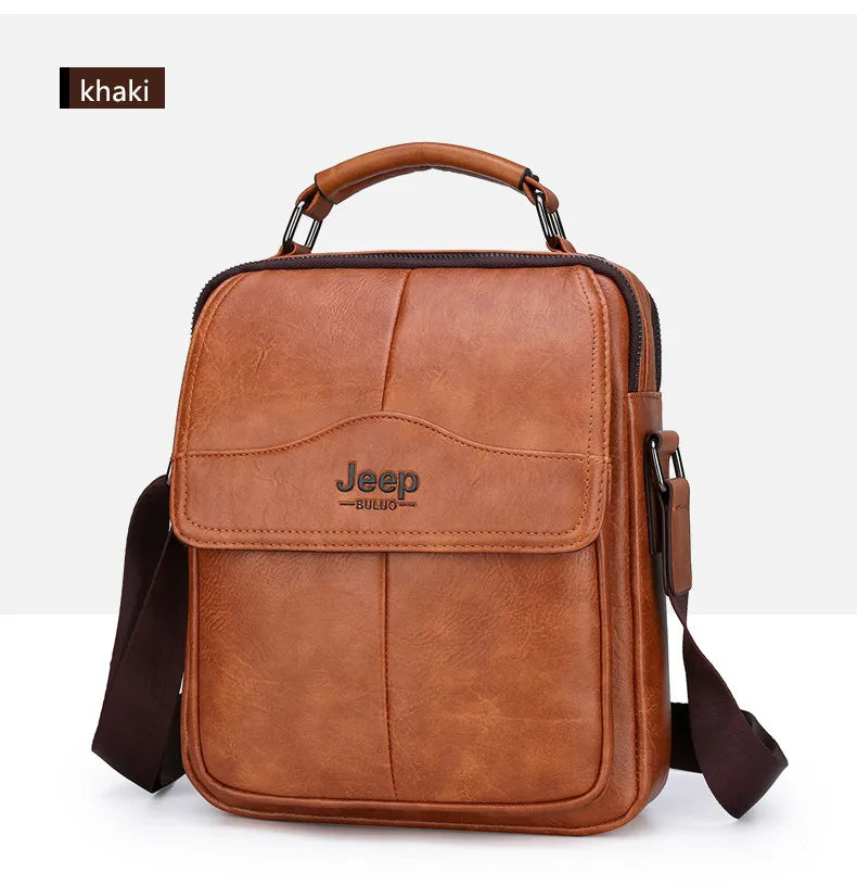 JEEPBULUO New Men Crossbody Bag Shoulder Bags Multi-function Men Handbags Large Capacity Split Leather Bag For Man Messenger Bag