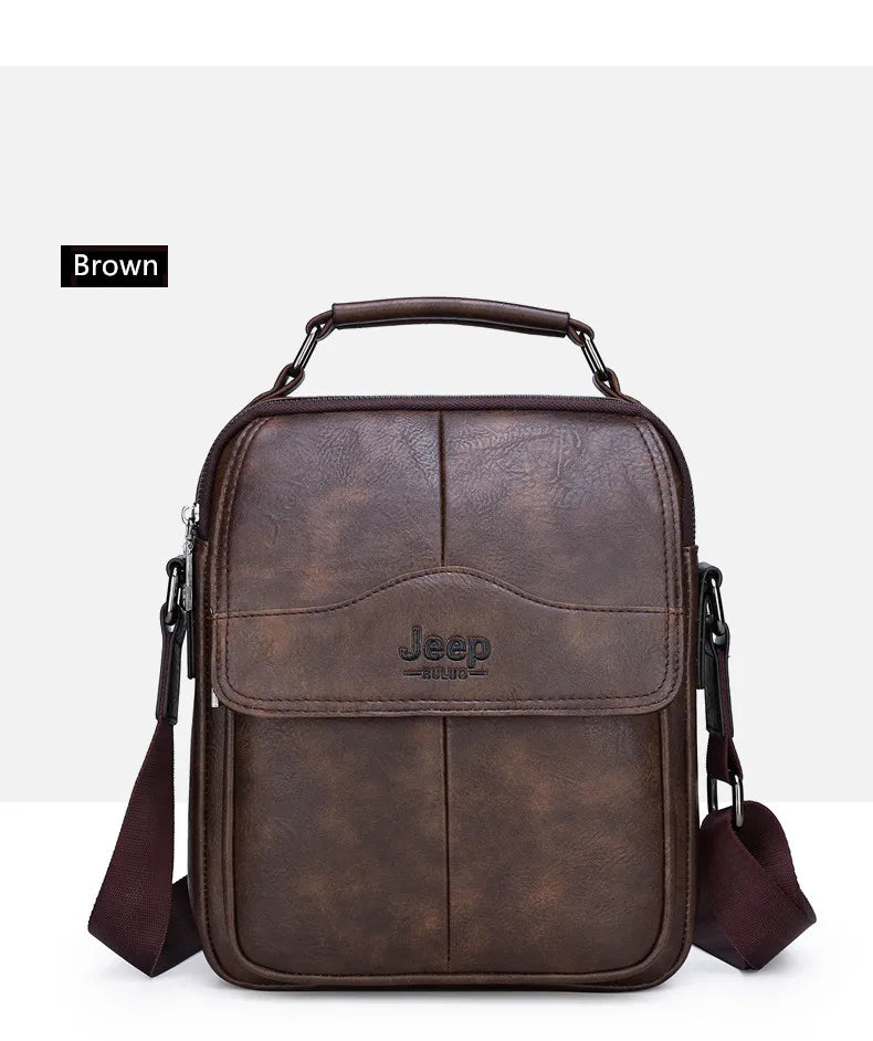 JEEPBULUO New Men Crossbody Bag Shoulder Bags Multi-function Men Handbags Large Capacity Split Leather Bag For Man Messenger Bag