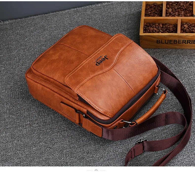JEEPBULUO New Men Crossbody Bag Shoulder Bags Multi-function Men Handbags Large Capacity Split Leather Bag For Man Messenger Bag
