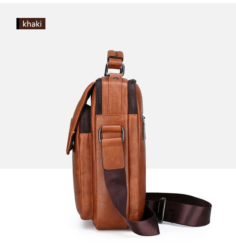JEEPBULUO New Men Crossbody Bag Shoulder Bags Multi-function Men Handbags Large Capacity Split Leather Bag For Man Messenger Bag