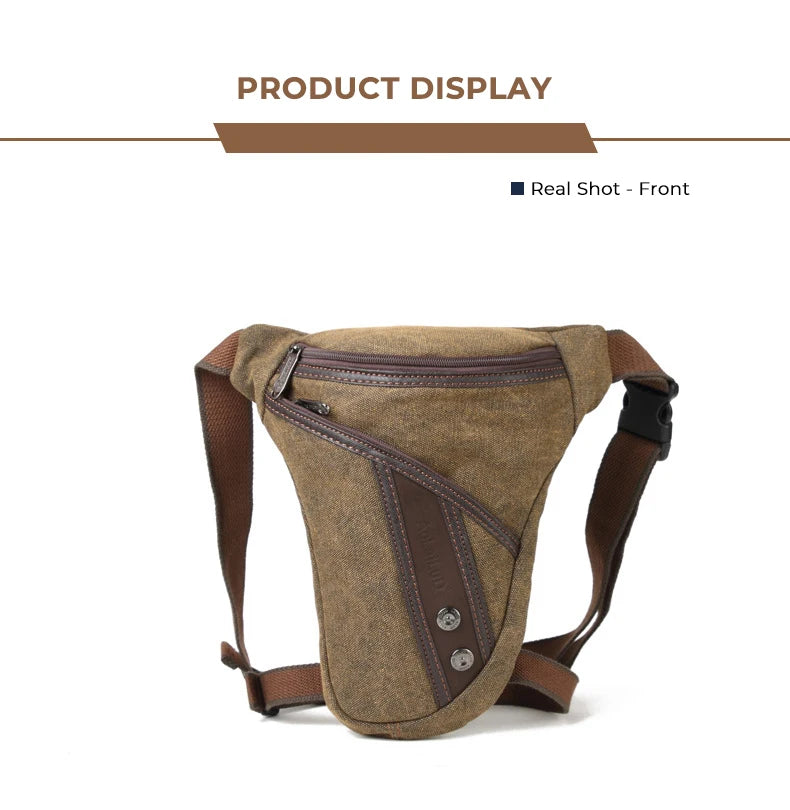 MARKROYAL Men Thigh Fanny Pack Drop Bag Motorcycle Riding Shoulder Pouch Crossbody Nylon Male Hip Bum Belt Leg Waist Bags