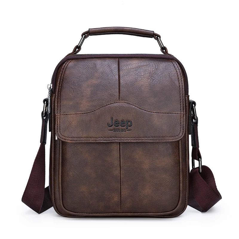 JEEPBULUO New Men Crossbody Bag Shoulder Bags Multi-function Men Handbags Large Capacity Split Leather Bag For Man Messenger Bag