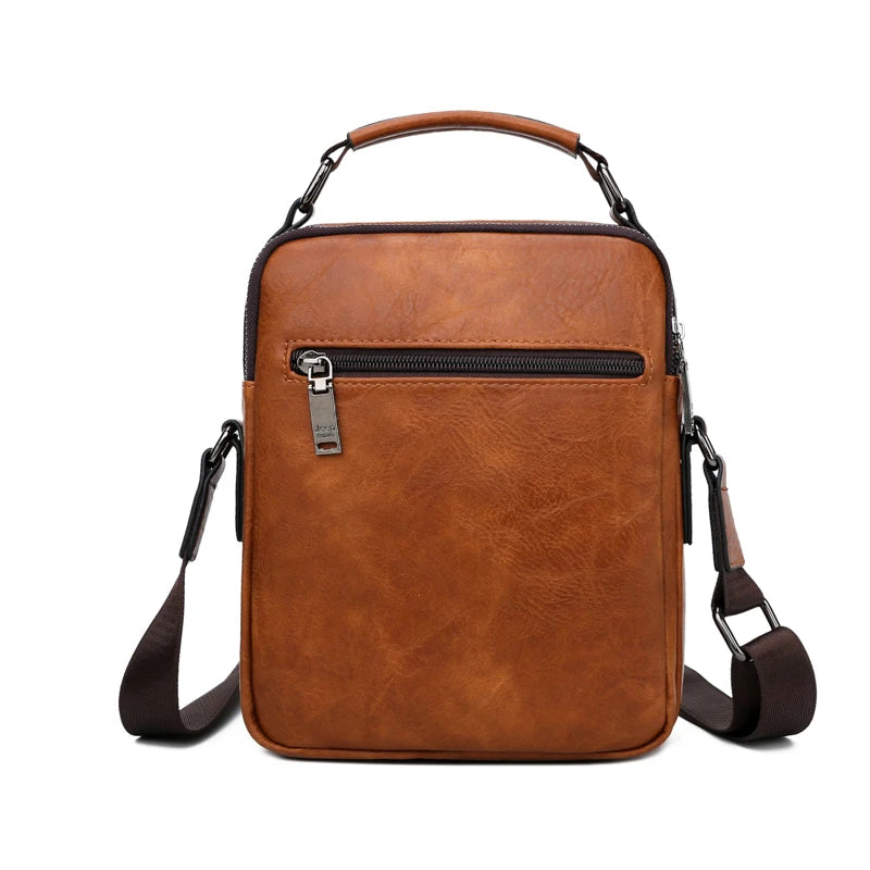 JEEP BULUO Brand Men's Messenger Fashion Split Leather For Men Tote Bag Men Shoulder Bags High Quality Handbags New 2PC/Set