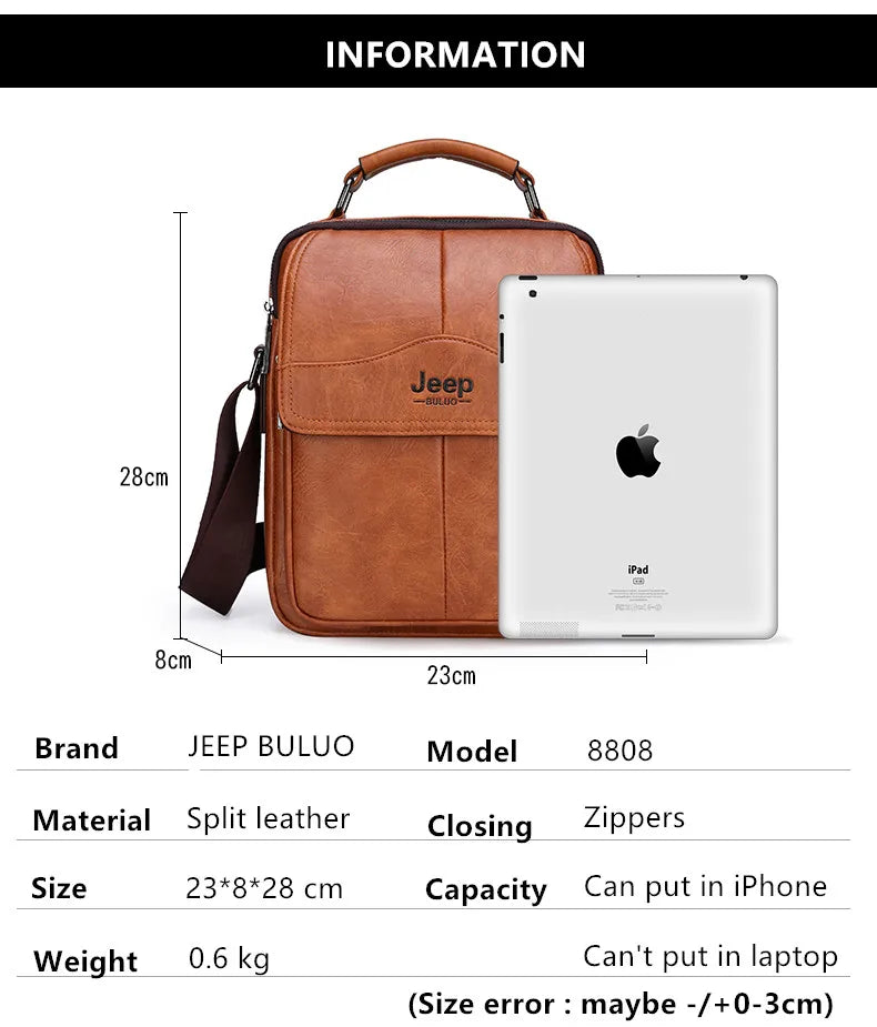 JEEPBULUO New Men Crossbody Bag Shoulder Bags Multi-function Men Handbags Large Capacity Split Leather Bag For Man Messenger Bag