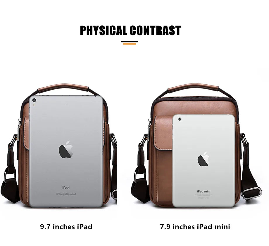 JEEPBULUO Brand New High Quality Leather Crossbody Bags For Men Shoulder Messenger Bag Business Casual Fashion Tote Bags