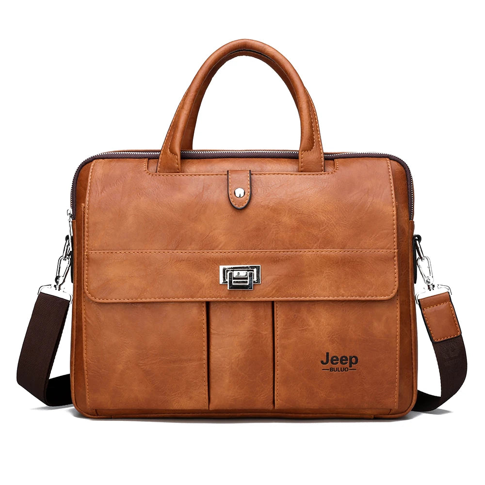 JEEP BULUO Business Travel Handbag office Business Male Bag For A4 Files Man Briefcase Big Size 15 inches Laptop Bags Tote bag