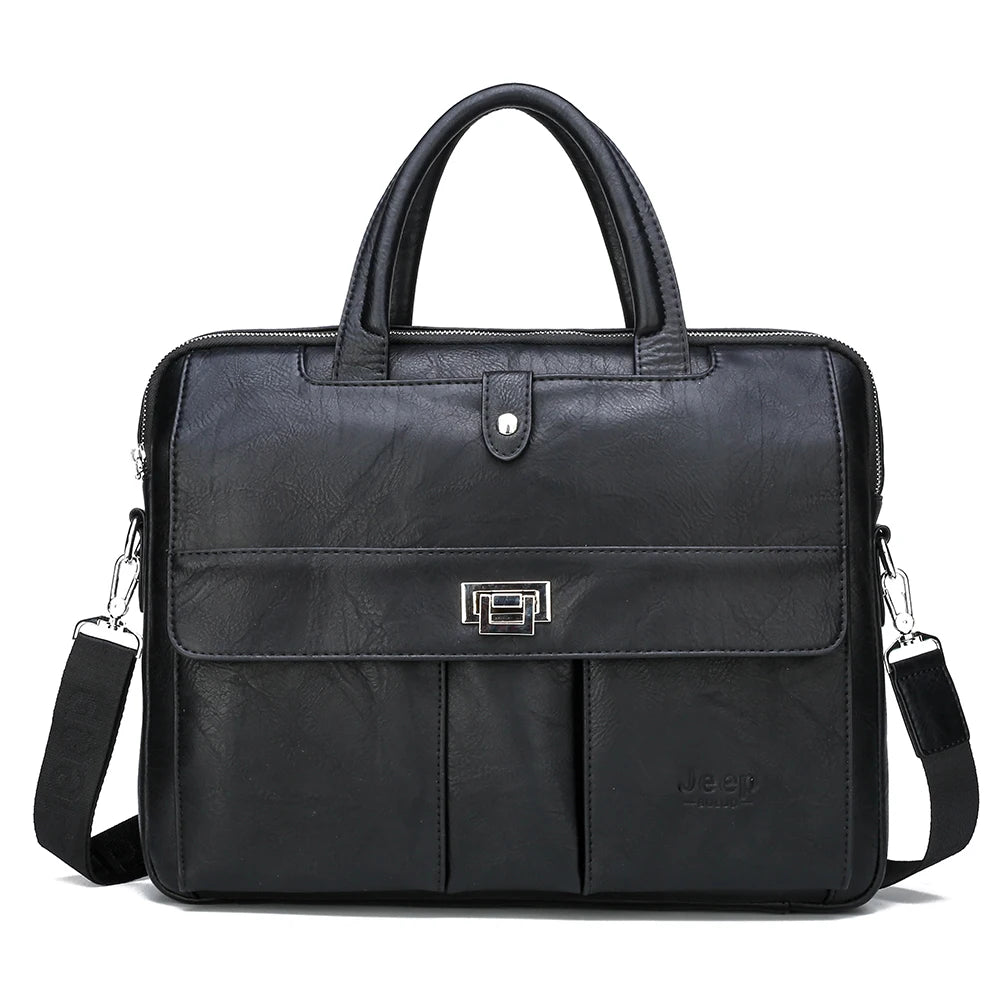 JEEP BULUO Business Travel Handbag office Business Male Bag For A4 Files Man Briefcase Big Size 15 inches Laptop Bags Tote bag