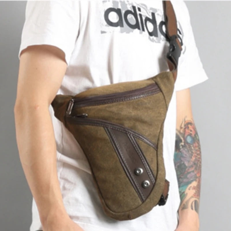 MARKROYAL Men Thigh Fanny Pack Drop Bag Motorcycle Riding Shoulder Pouch Crossbody Nylon Male Hip Bum Belt Leg Waist Bags
