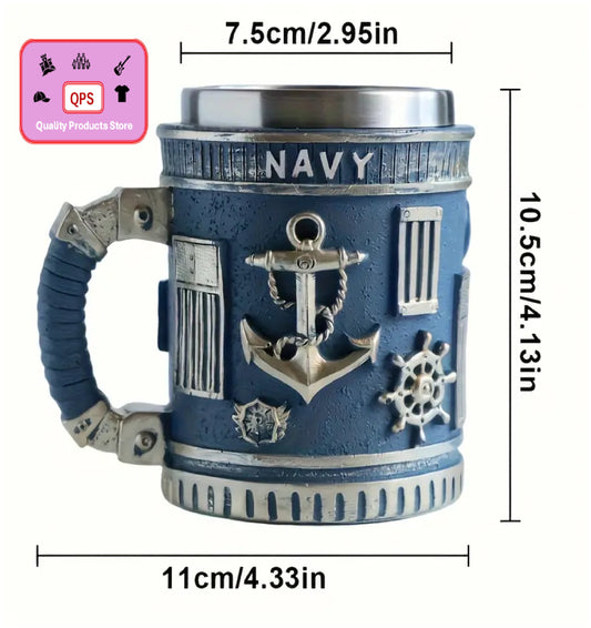 Nautical Diary Stainless Steel Coffee Mug