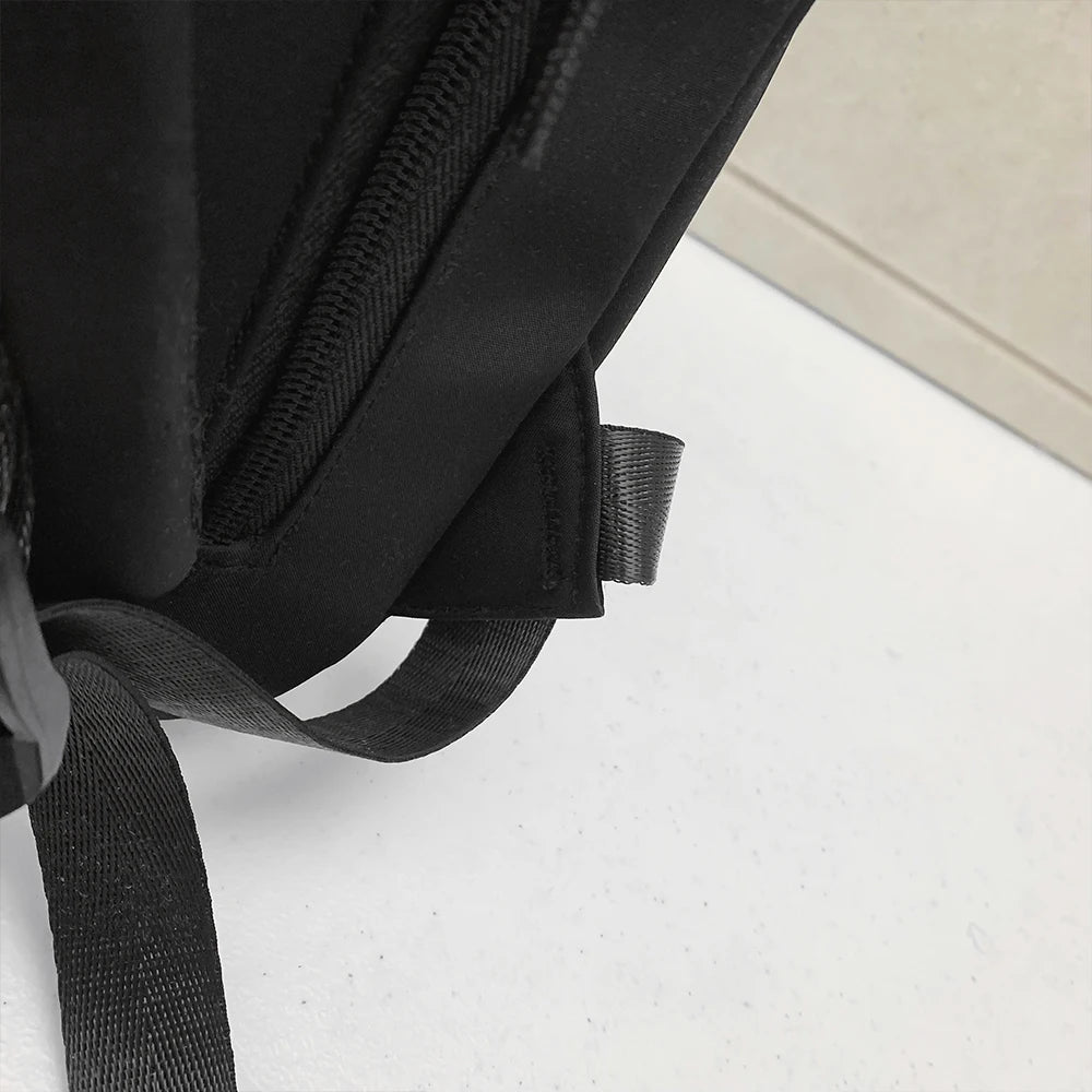 Large Capacity Solid Color Backpack for High School Students Durable Simple Black Travel Backpack for Middle School Teens