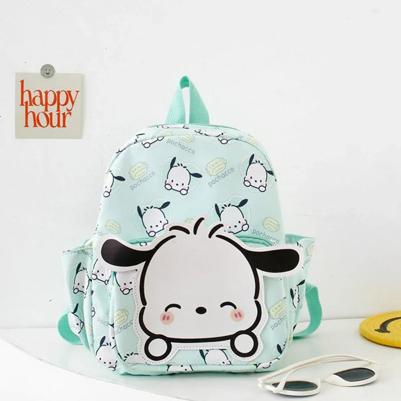 Kawaii Hello Kitty Kuromi Cinnamoroll Backpacks Cute Cartoon My Melody Pochacco Pompom Purin Anime Storage School Bag Sac A Dos