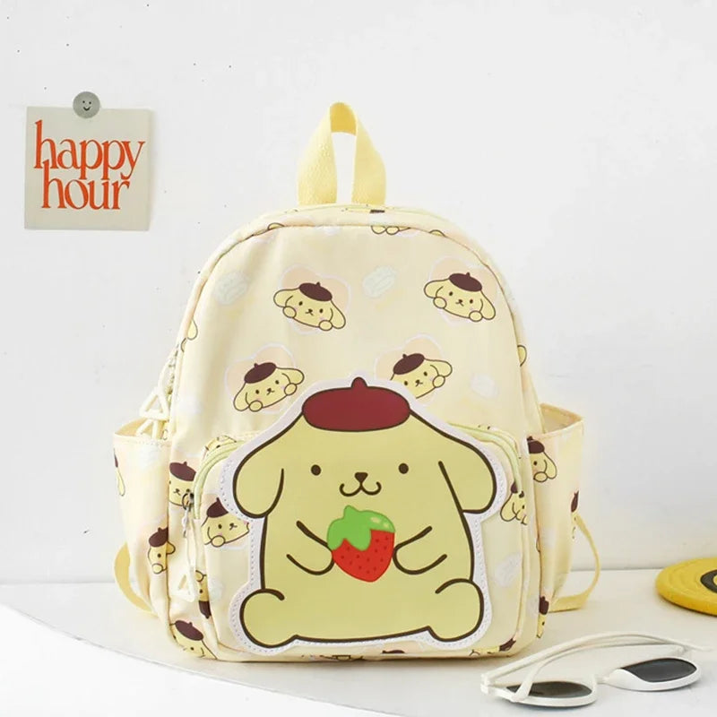 Kawaii Hello Kitty Kuromi Cinnamoroll Backpacks Cute Cartoon My Melody Pochacco Pompom Purin Anime Storage School Bag Sac A Dos