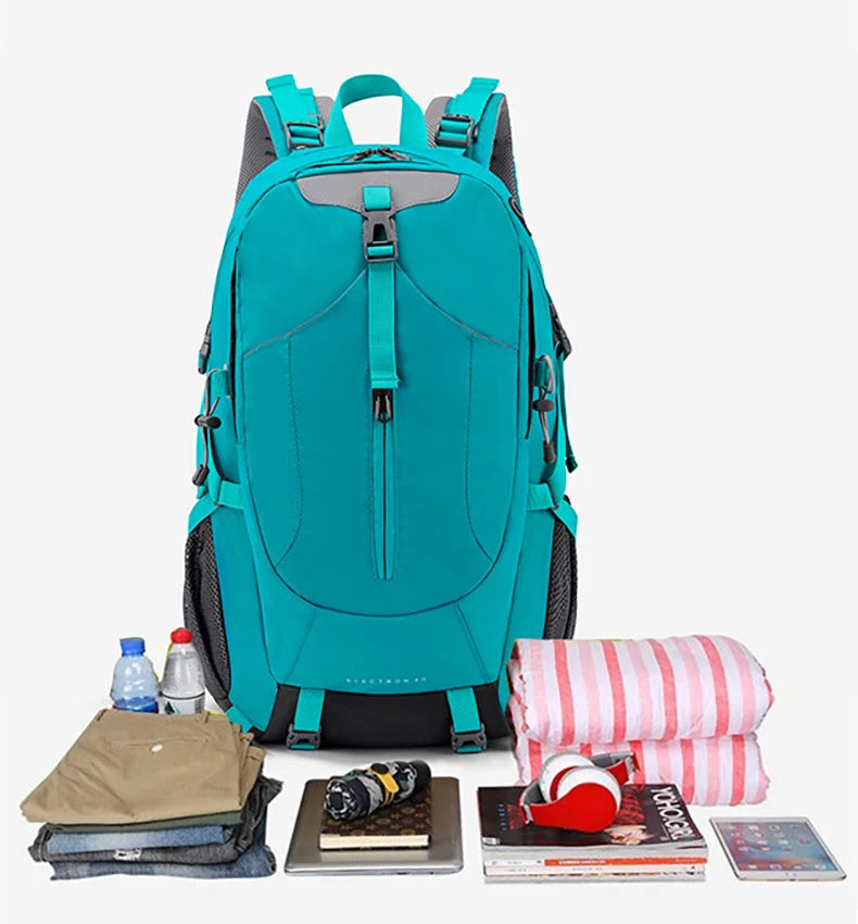 40L Hiking Camping Backpack Travel Rucksack with Rain Cover Outdoor Climbing Knapsack Large Luggage Weekend Sport Schoolbag Men