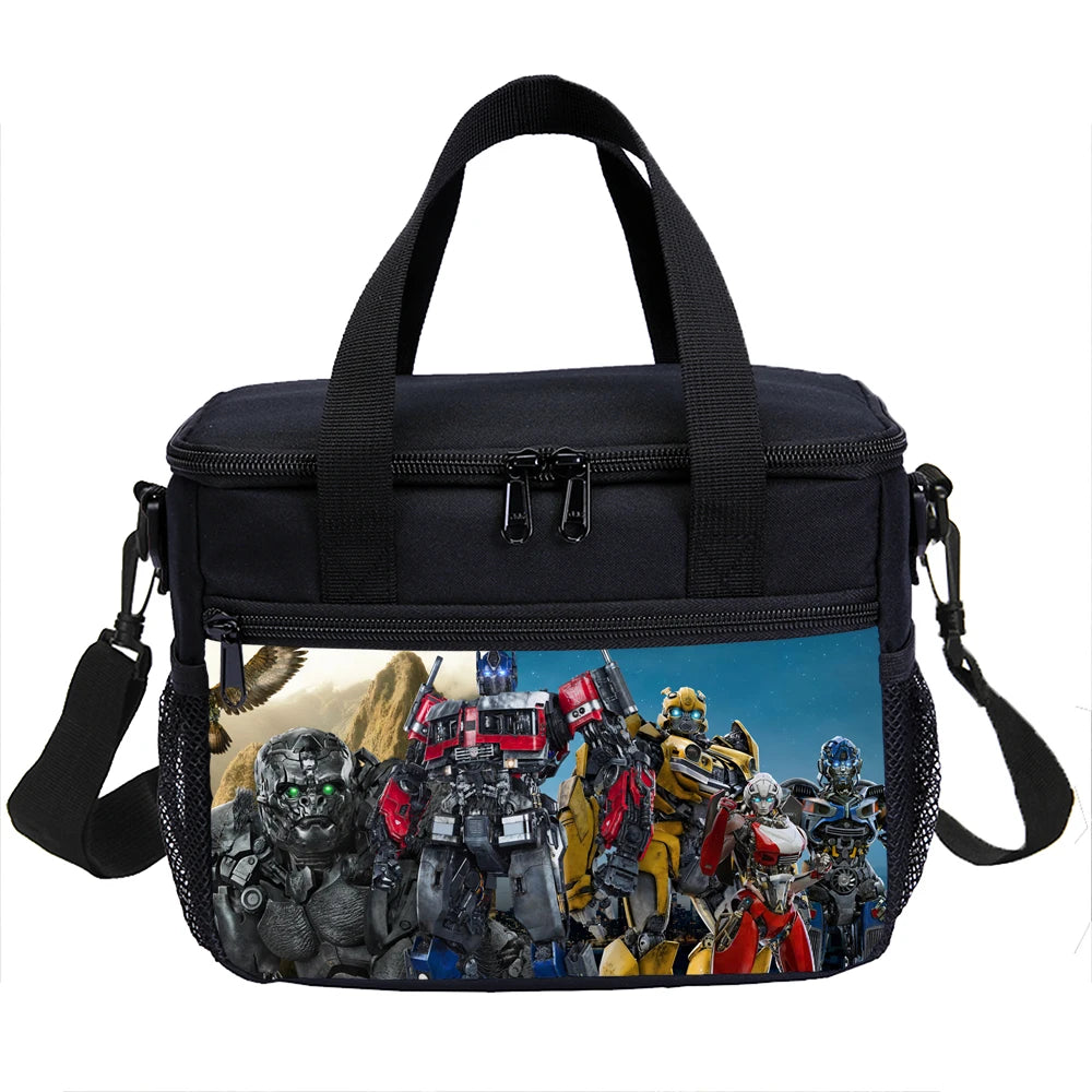 T-Transformers Child School Backpack with Lunch Bags ,Pencil Bags ,School Bags for Boys Girls Best Gift
