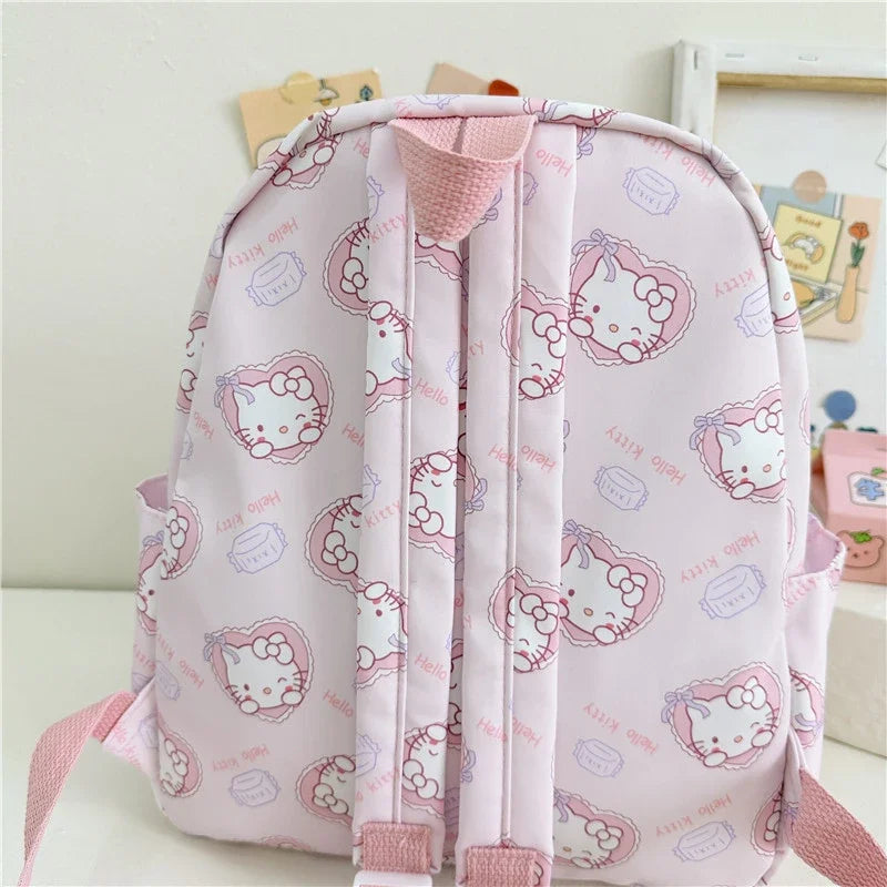 Kawaii Hello Kitty Kuromi Cinnamoroll Backpacks Cute Cartoon My Melody Pochacco Pompom Purin Anime Storage School Bag Sac A Dos