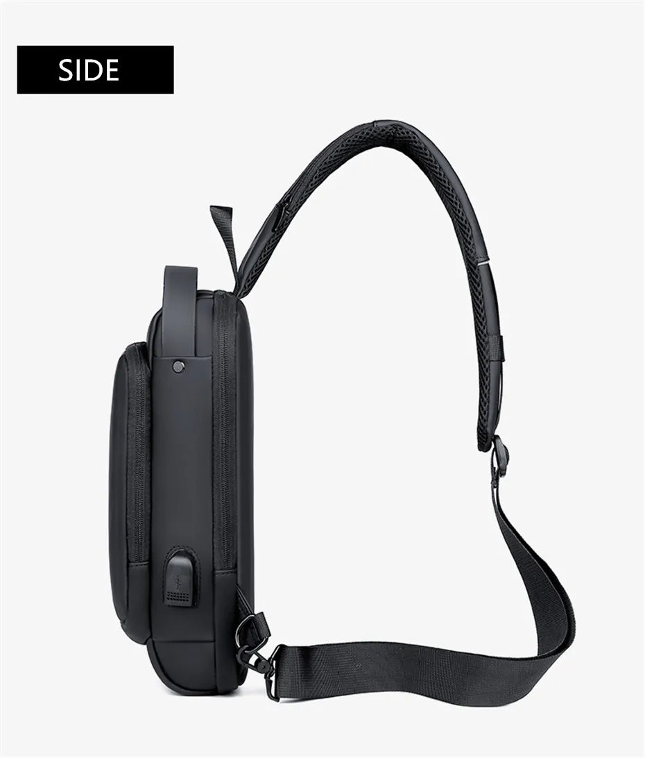 JEEP BULUO Brand High Quality Men Chest Sling Bags Motorcycle Crossbody Shoulder Bag Travel Pack Anti-theft Male Fashion Hot New