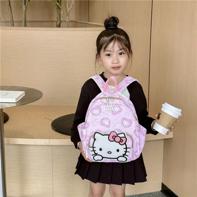 Kawaii Hello Kitty Kuromi Cinnamoroll Backpacks Cute Cartoon My Melody Pochacco Pompom Purin Anime Storage School Bag Sac A Dos
