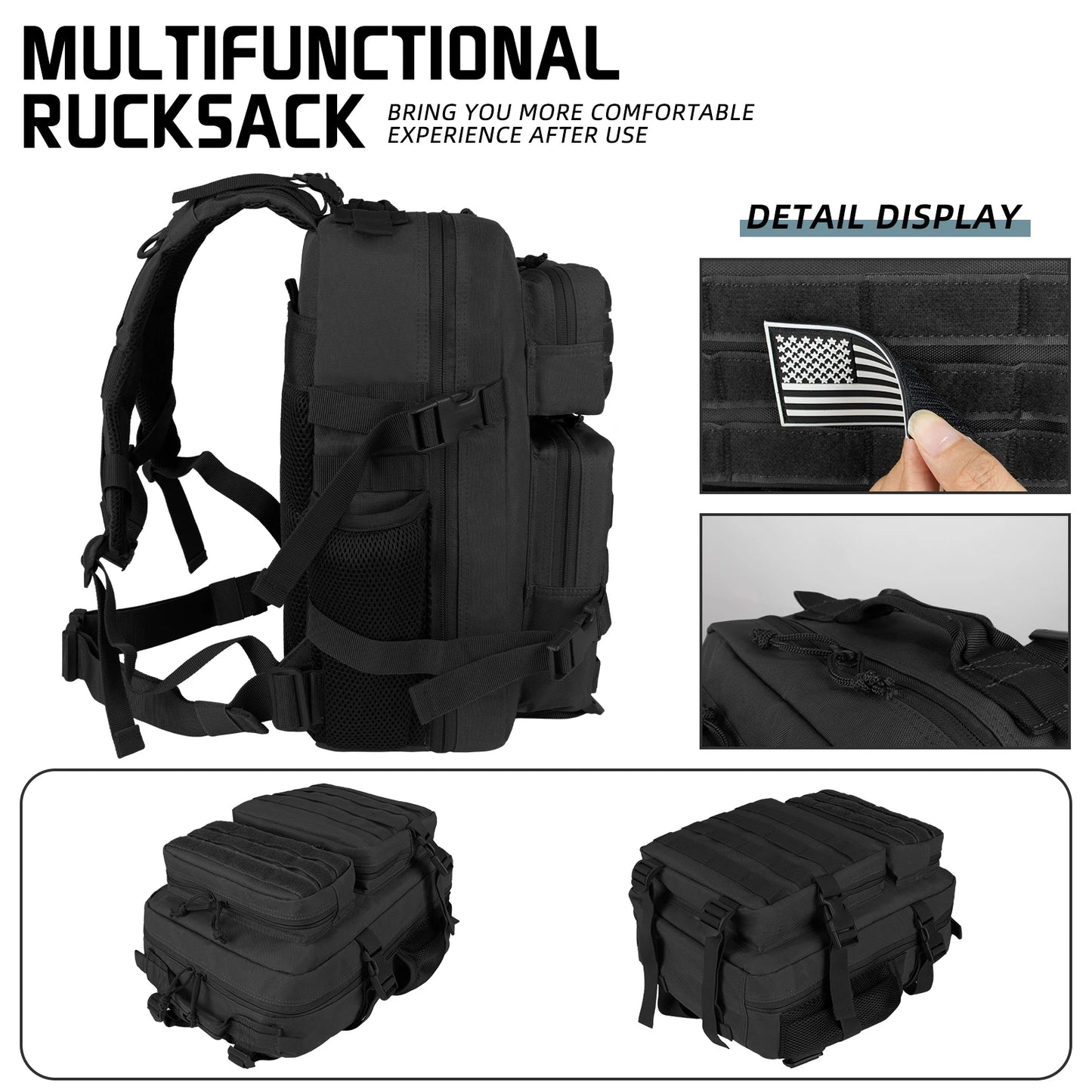 School Bags Large Capacity Mens Waterproof Backpack Simple Multilayer 25L Men Tactical Backpack Softback Outdoor