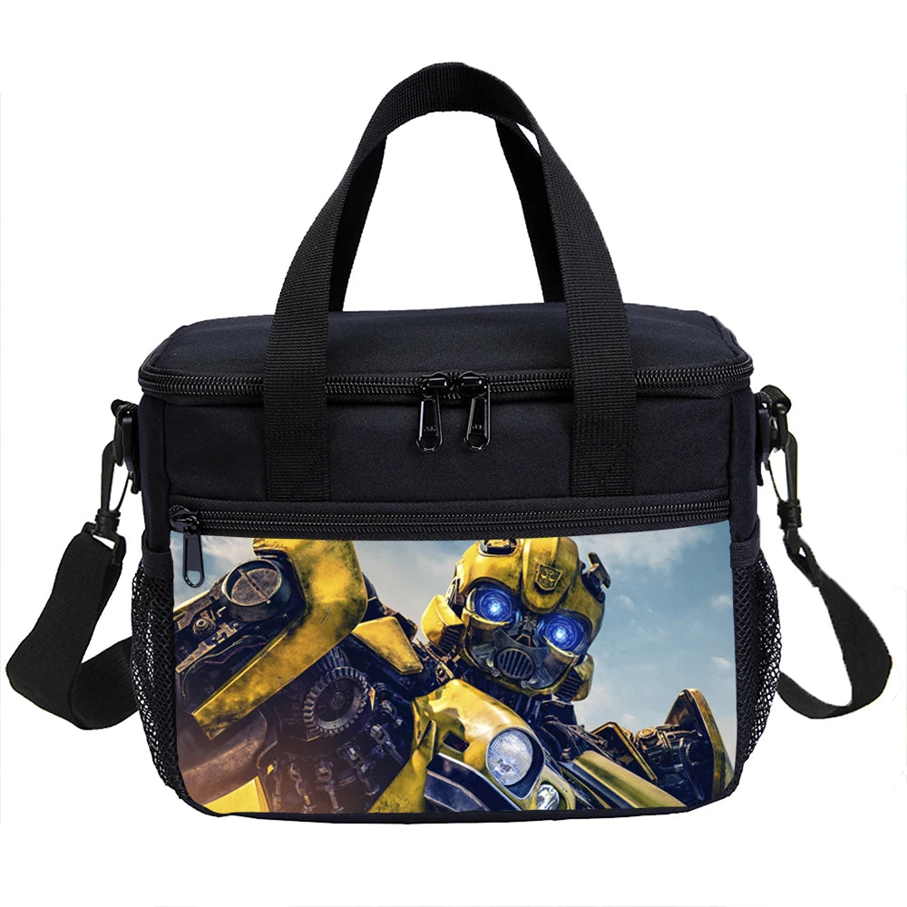 T-Transformers Child School Backpack with Lunch Bags ,Pencil Bags ,School Bags for Boys Girls Best Gift