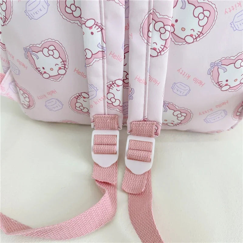 Kawaii Hello Kitty Kuromi Cinnamoroll Backpacks Cute Cartoon My Melody Pochacco Pompom Purin Anime Storage School Bag Sac A Dos